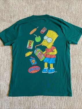 The Simpsons Abercrombie and Fitch Bart Graphic Tee - Emerald Green